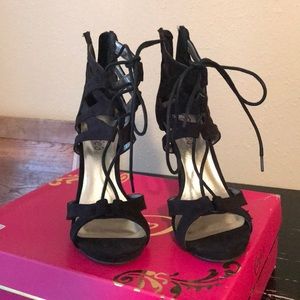 Candies Black Tie Heels